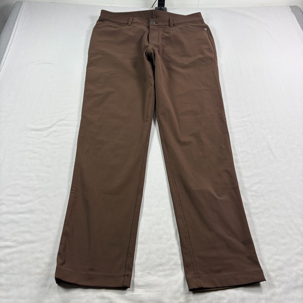 Lululemon ABC Pants Mens 33x33 Brown Chino Waprstreme Classic Fit Golf Tech